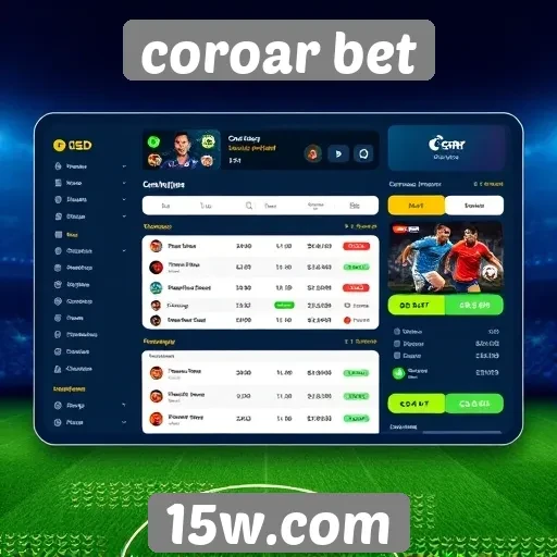 Interface do usuário na plataforma Coroar Bet